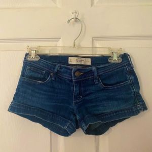 Abercrombie low cut denim shorts